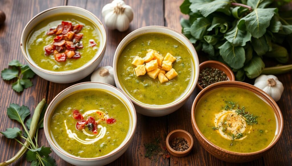 Southern Turnip Green Soup Variations