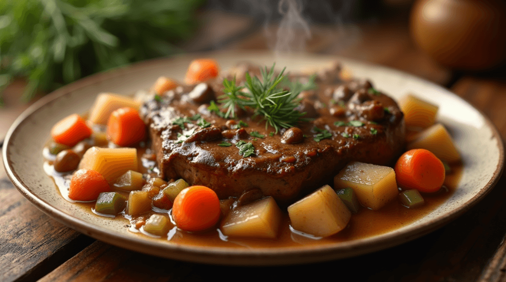 round steak crock pot recipe